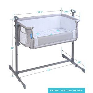 Milliard Bedside Bassinet Mesh Breathable Side Sleeper / Portable Infant Crib